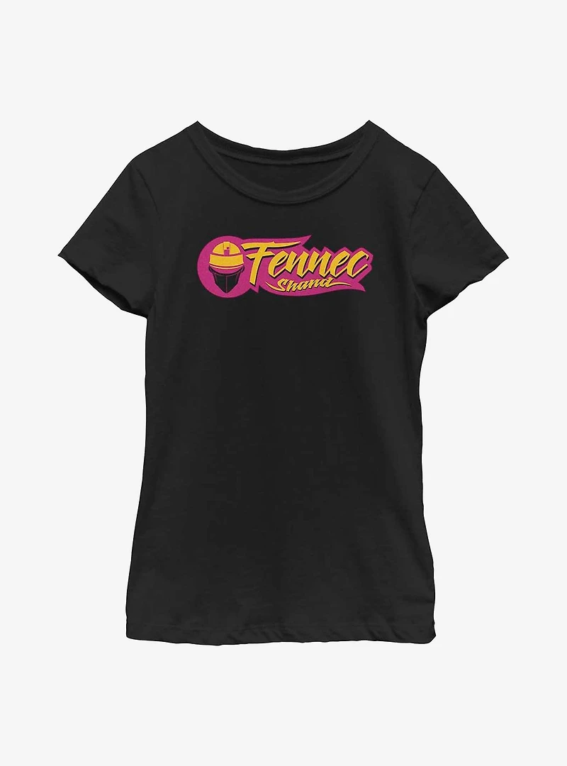 Star Wars: The Book Of Boba Fett Fennec Calligraphy Logo Youth Girls T-Shirt