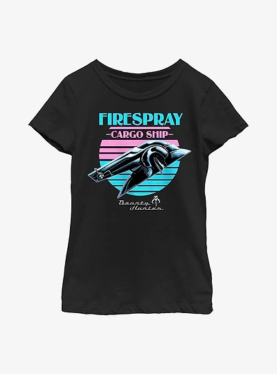 Star Wars: The Book Of Boba Fett Firespray Retro Look Youth Girls T-Shirt