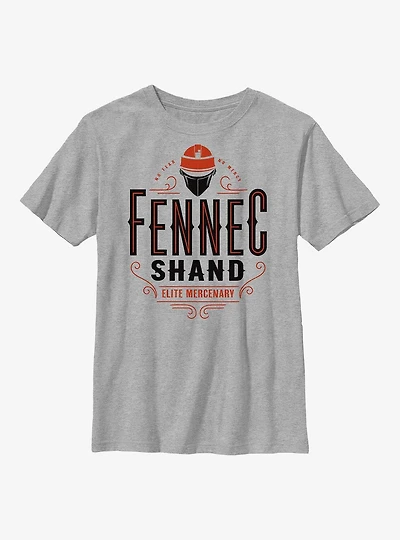Star Wars: The Book Of Boba Fett Fennec Shand Elite Mercenary Youth T-Shirt