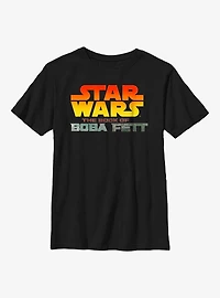 Star Wars: The Book Of Boba Fett Sunset Logo Youth T-Shirt