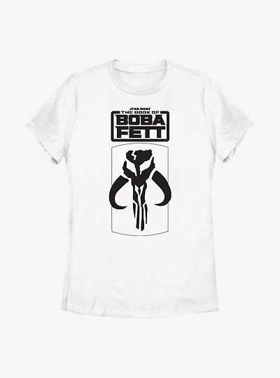 Star Wars: The Book Of Boba Fett Mandalorian Skull Logo Womens T-Shirt