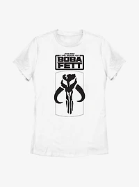 Star Wars: The Book Of Boba Fett Mandalorian Skull Logo Womens T-Shirt