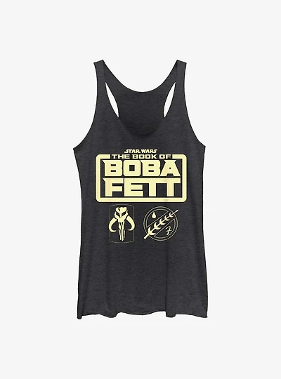 Star Wars: The Book Of Boba Fett Armor Logos Womens Tank Top