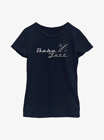 Star Wars: The Book Of Boba Fett Chrome Sign Youth Girls T-Shirt