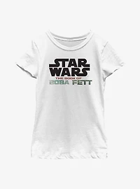Star Wars: The Book Of Boba Fett Large Wars Logo Youth Girls T-Shirt