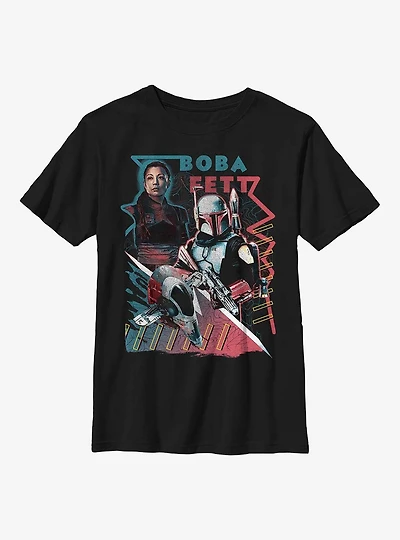 Star Wars: The Book Of Boba Fett Retro Outlaws Youth T-Shirt