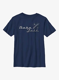 Star Wars: The Book Of Boba Fett Chrome Sign Youth T-Shirt
