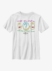 Marvel Spider-Man: No Way Home We Believe Mysterio Drawing Youth T-Shirt