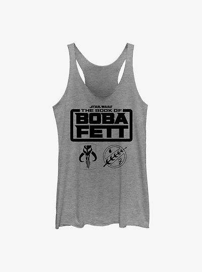 Star Wars The Book Of Boba Fett Boba Fett Armor Logo Girls Tank Top