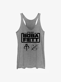 Star Wars The Book Of Boba Fett Boba Fett Armor Logo Girls Tank Top