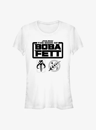 Star Wars The Book Of Boba Fett Armor Logo Girls T-Shirt