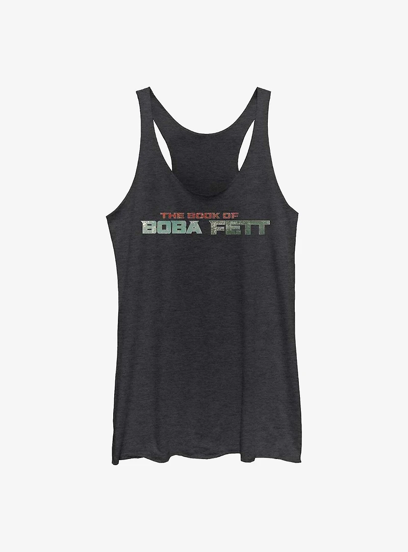 Star Wars The Book Of Boba Fett Text Logo Girls Tank Top