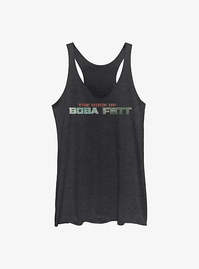 Star Wars The Book Of Boba Fett Text Logo Girls Tank Top