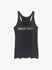 Star Wars The Book Of Boba Fett Text Logo Girls Tank Top