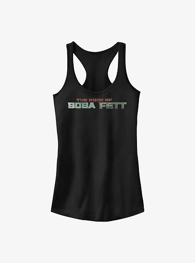 Star Wars The Book Of Boba Fett Text Logo Girls Tank Top