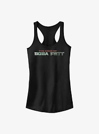Star Wars The Book Of Boba Fett Text Logo Girls Tank Top