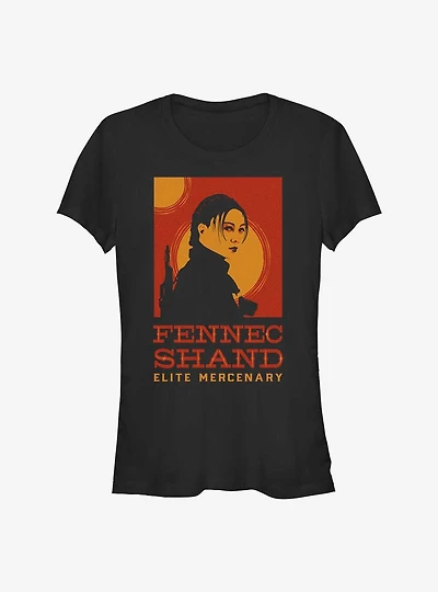 Star Wars The Book Of Boba Fett Fennec Shand Poster Girls T-Shirt