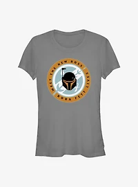 Star Wars The Book Of Boba Fett New Boss Badge Girls T-Shirt