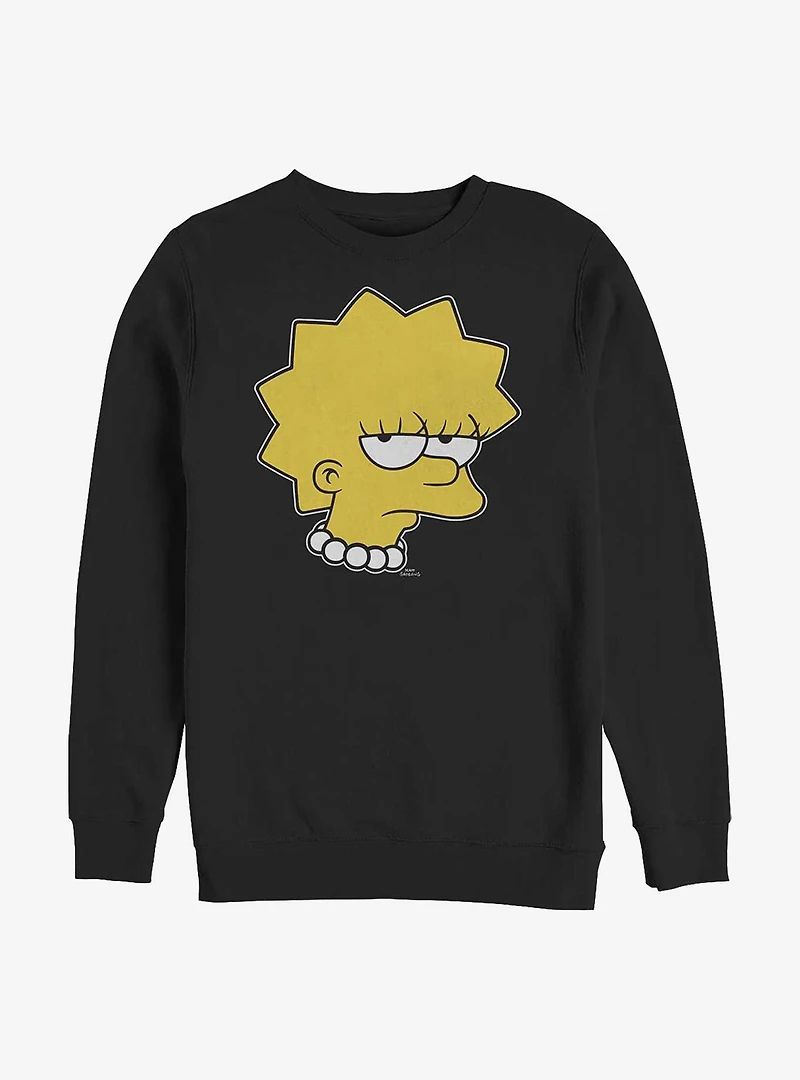 The Simpsons Unamused Lisa Crew Sweatshirt
