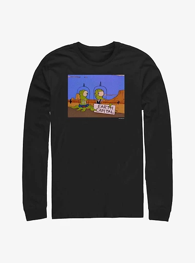 The Simpsons Earth Capital Long-Sleeve T-Shirt
