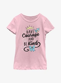 Disney Cinderella Have Courage & Be Kind Youth Girls T-Shirt