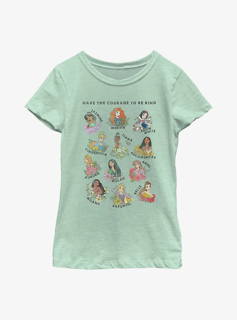 Disney Princesses Hand-drawn Youth Girls T-Shirt