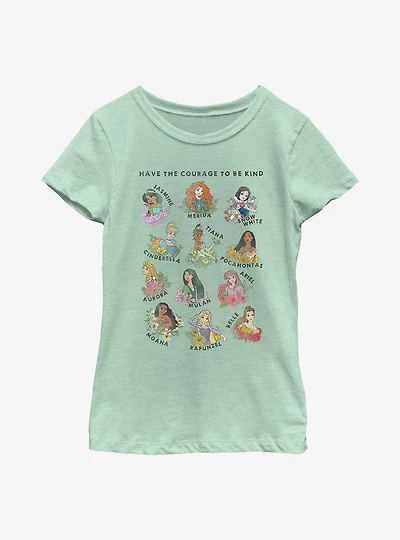 Disney Princesses Hand-drawn Youth Girls T-Shirt