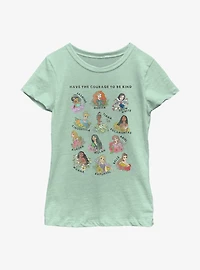 Disney Princesses Hand-drawn Youth Girls T-Shirt