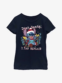 Disney Lilo And Stitch Dear Santa Youth Girls T-Shirt