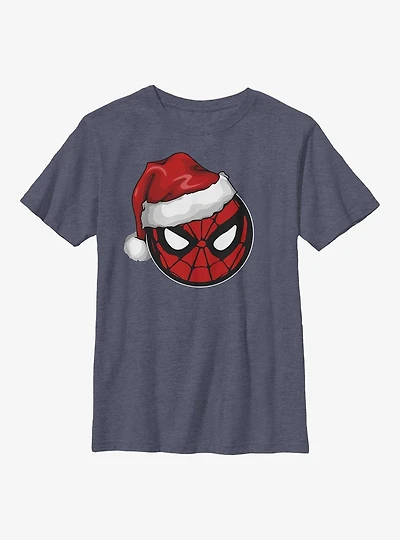 Marvel Spider-Man Spidey Santa Hat Youth T-Shirt