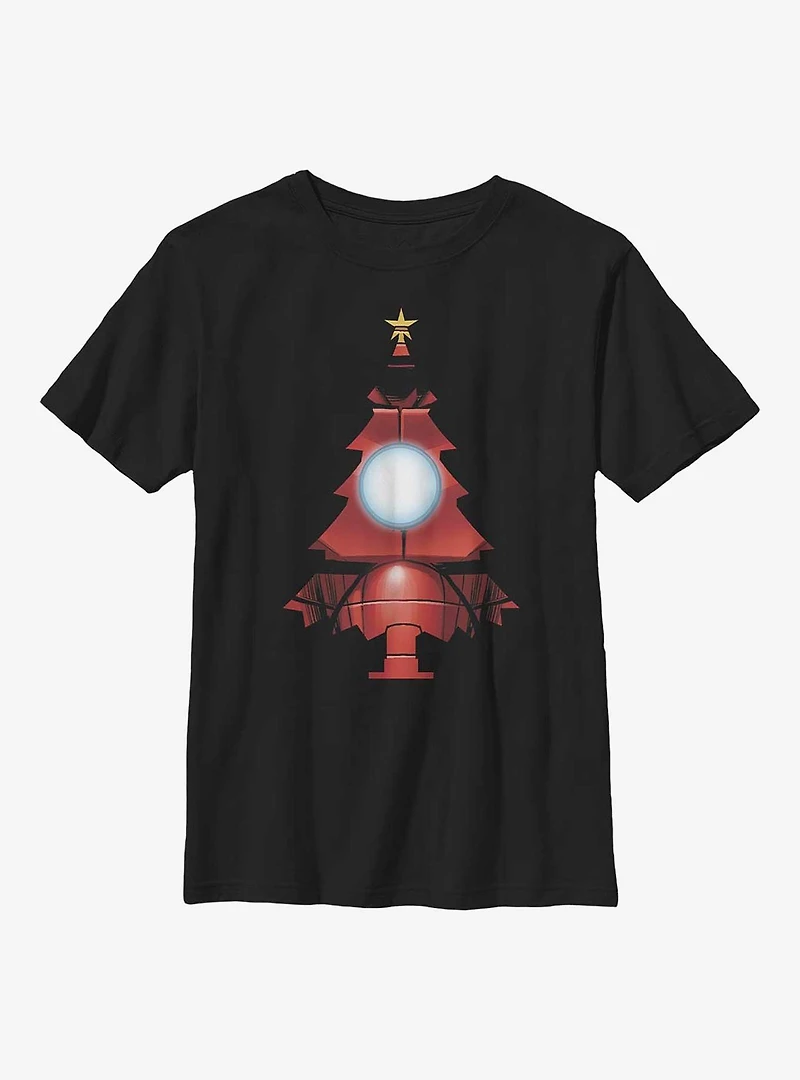 Marvel Avengers Iron Man Christmas Tree Youth T-Shirt