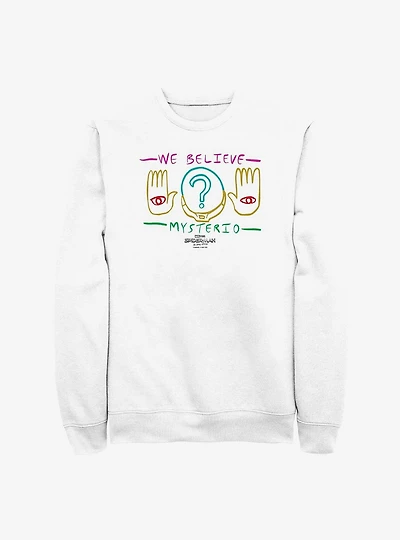 Marvel Spider-Man: No Way Home We Believe Mysterio Crew Sweatshirt