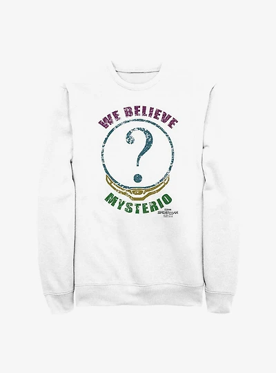 Marvel Spider-Man: No Way Home We Believe Mysterio Crew Sweatshirt