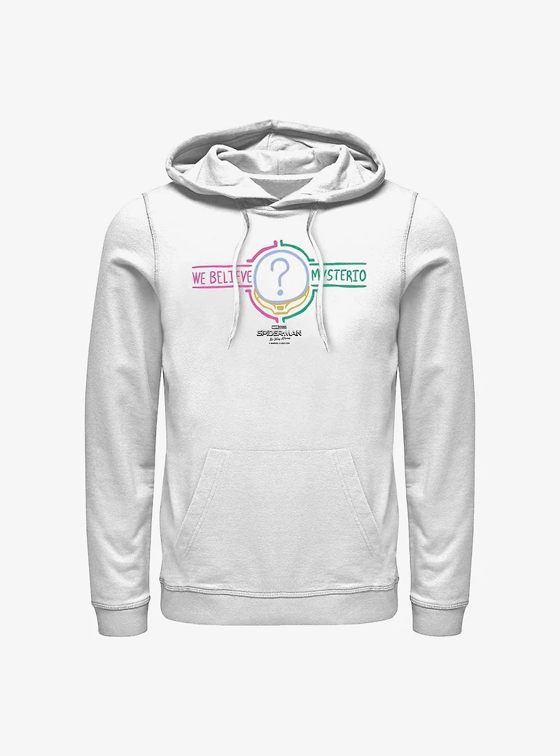 Marvel Spider-Man: No Way Home We Believe Mysterio Question Hoodie