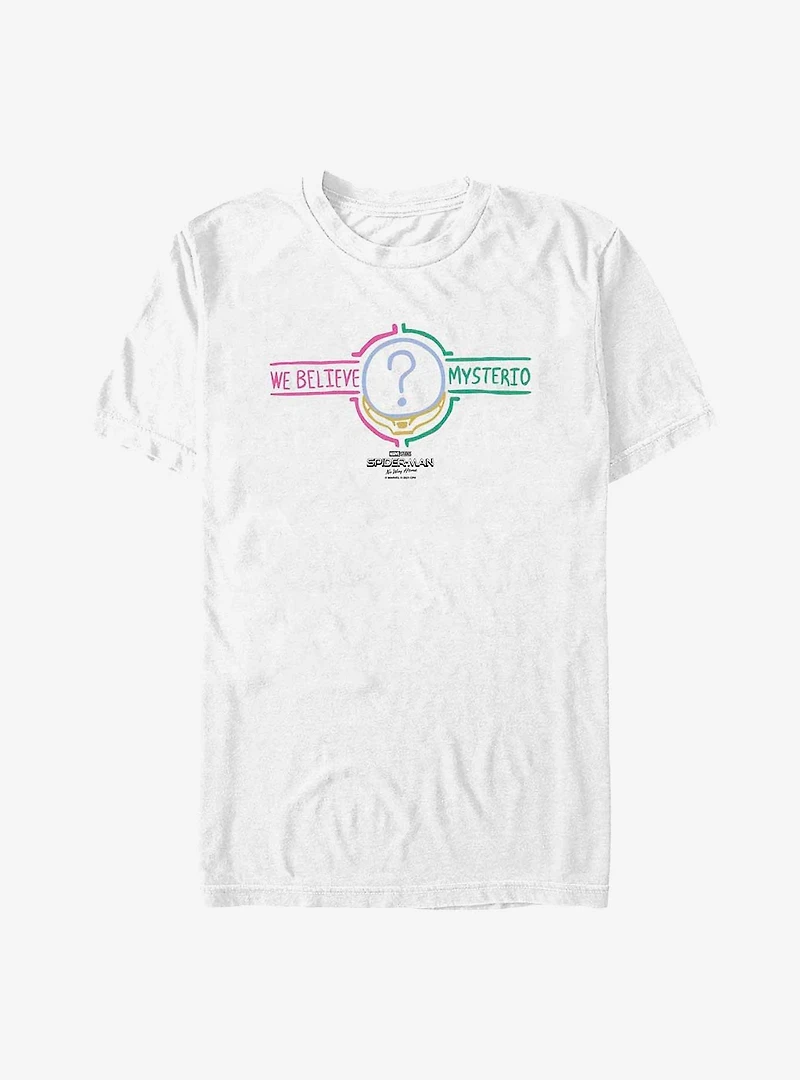 Marvel Spider-Man: No Way Home We Believe Mysterio Question T-Shirt