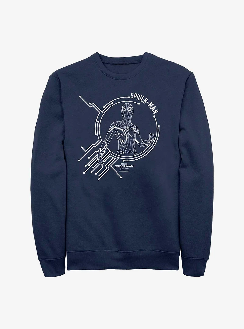 Marvel Spider-Man: No Way Home White Tech Crew Sweatshirt