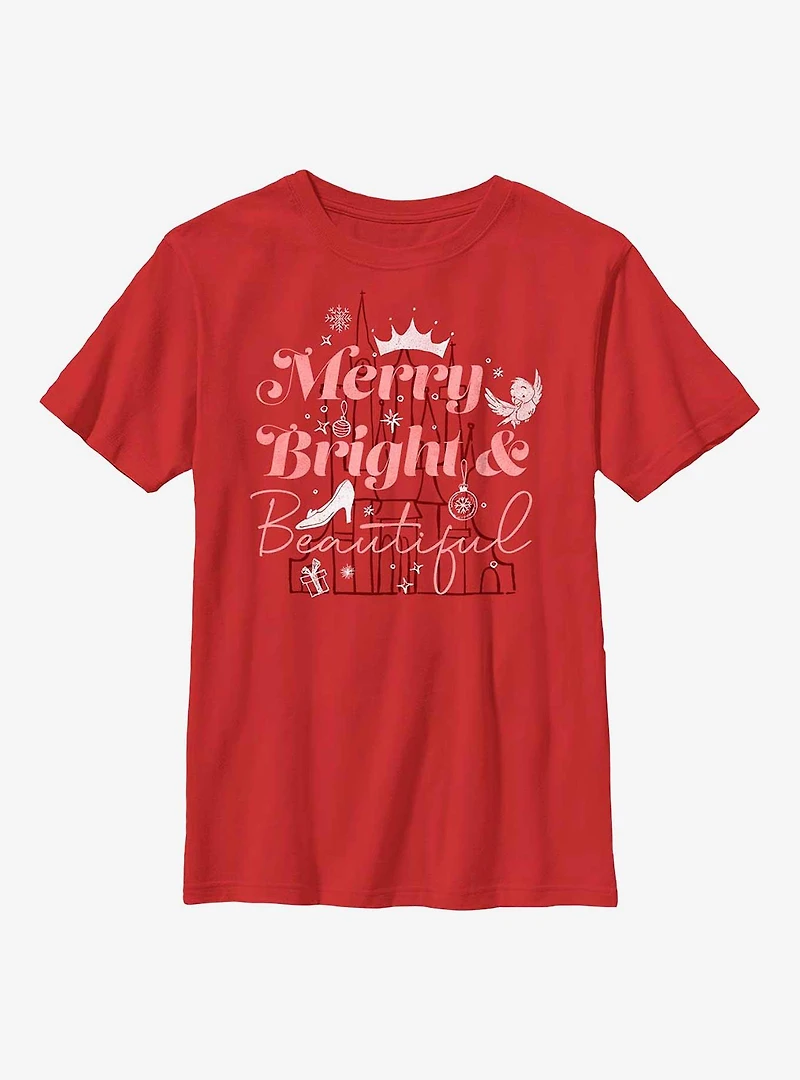 Disney Cinderella Castle Merry, Bright & Beautiful Youth T-Shirt