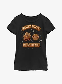 Star Wars The Mandalorian Merry Force Be With You Cookies Youth Girls T-Shirt
