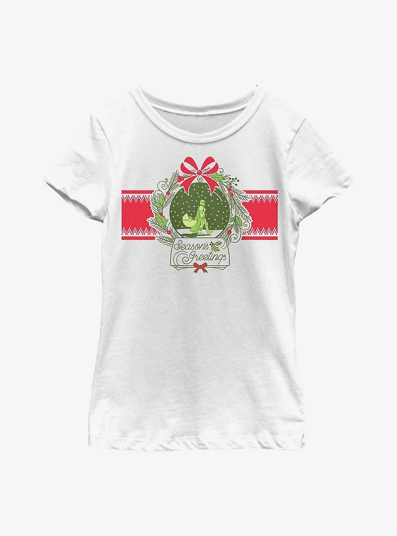 Star Wars The Mandalorian Snow Globe Season's Greetings Youth Girls T-Shirt