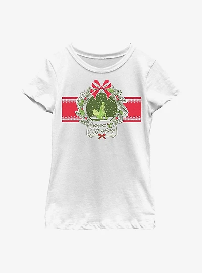 Star Wars The Mandalorian Snow Globe Season's Greetings Youth Girls T-Shirt