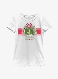 Star Wars The Mandalorian Snow Globe Season's Greetings Youth Girls T-Shirt
