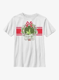 Star Wars The Mandalorian Snow Globe Season's Greetings Youth T-Shirt