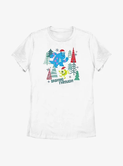 Disney Pixar Monsters, Inc. Dashing Through Womens T-Shirt