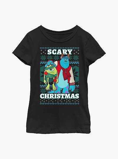 Disney Pixar Monsters, Inc. Scary Christmas Youth Girls T-Shirt