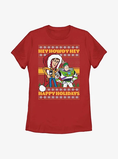 Disney Pixar Toy Story Howdy Holidays Womens T-Shirt