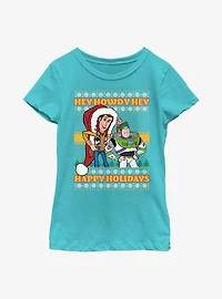 Disney Pixar Toy Story Howdy Holidays Youth Girls T-Shirt