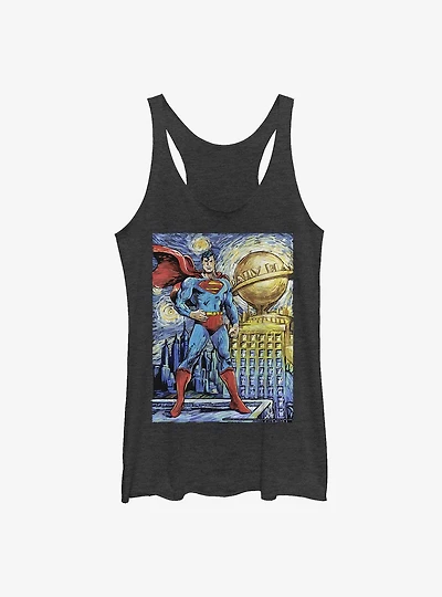 DC Comics Superman Starry Metropolis Womens Tank Top