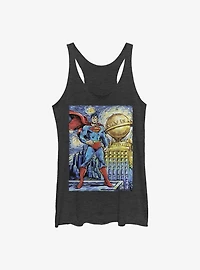 DC Comics Superman Starry Metropolis Womens Tank Top