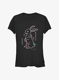 The Matrix Follow White Illusion Girls T-Shirt
