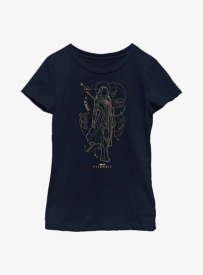 Marvel Eternals Ajak Hero Line Art Youth Girls T-Shirt